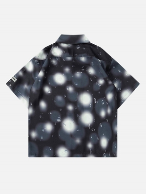 Chemise à Manches Courtes Aelfric Eden Hazy Light D'eau Drop Printing Noir | VCE-48604192